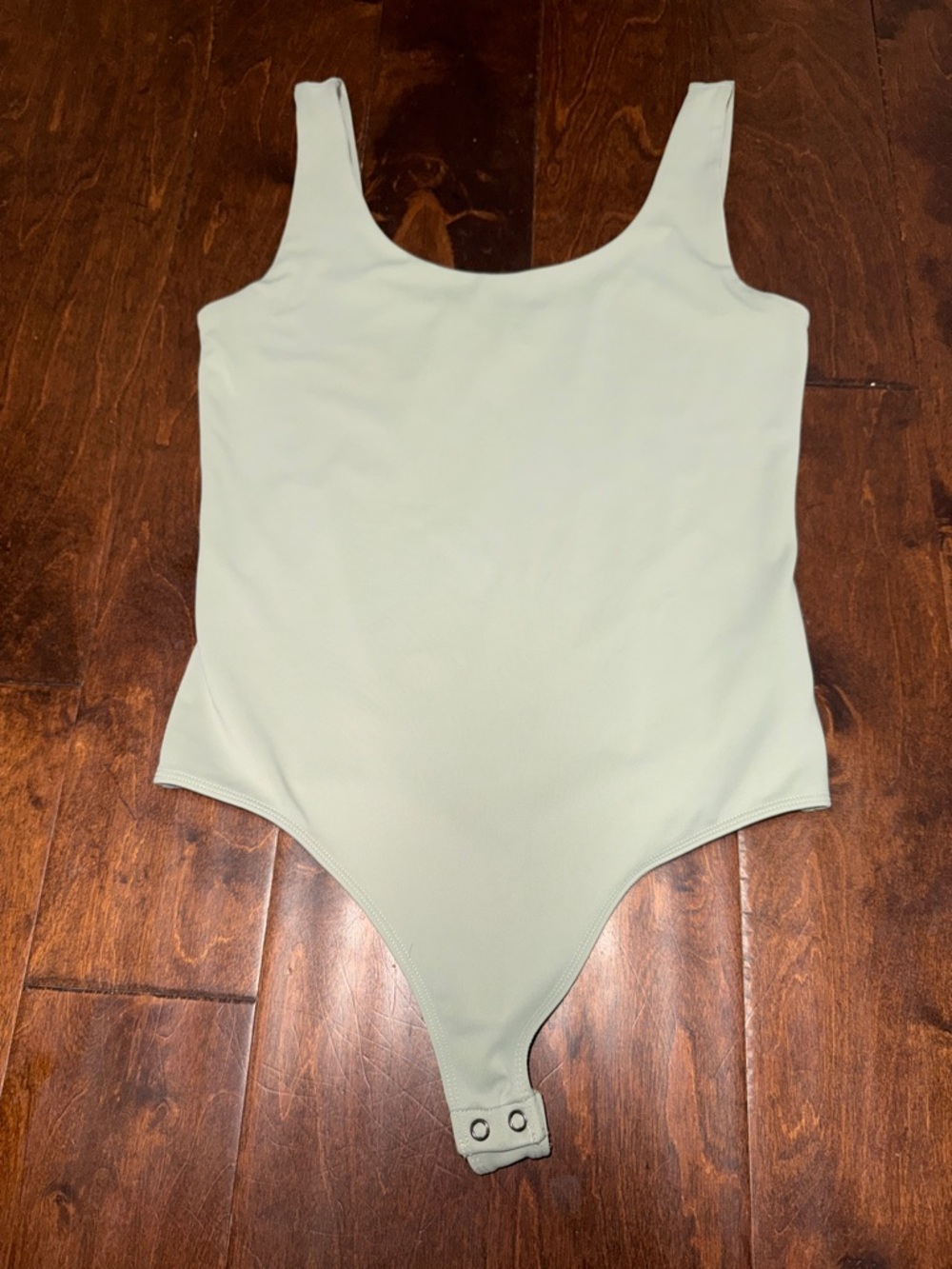 Express Pale Sage Green Scoop Neck Bodysuit